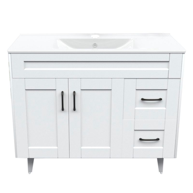 DOMSA - Kit Mueble Vanitorio Deluxe Domsa 100SK Blanco P 100x47x80cm