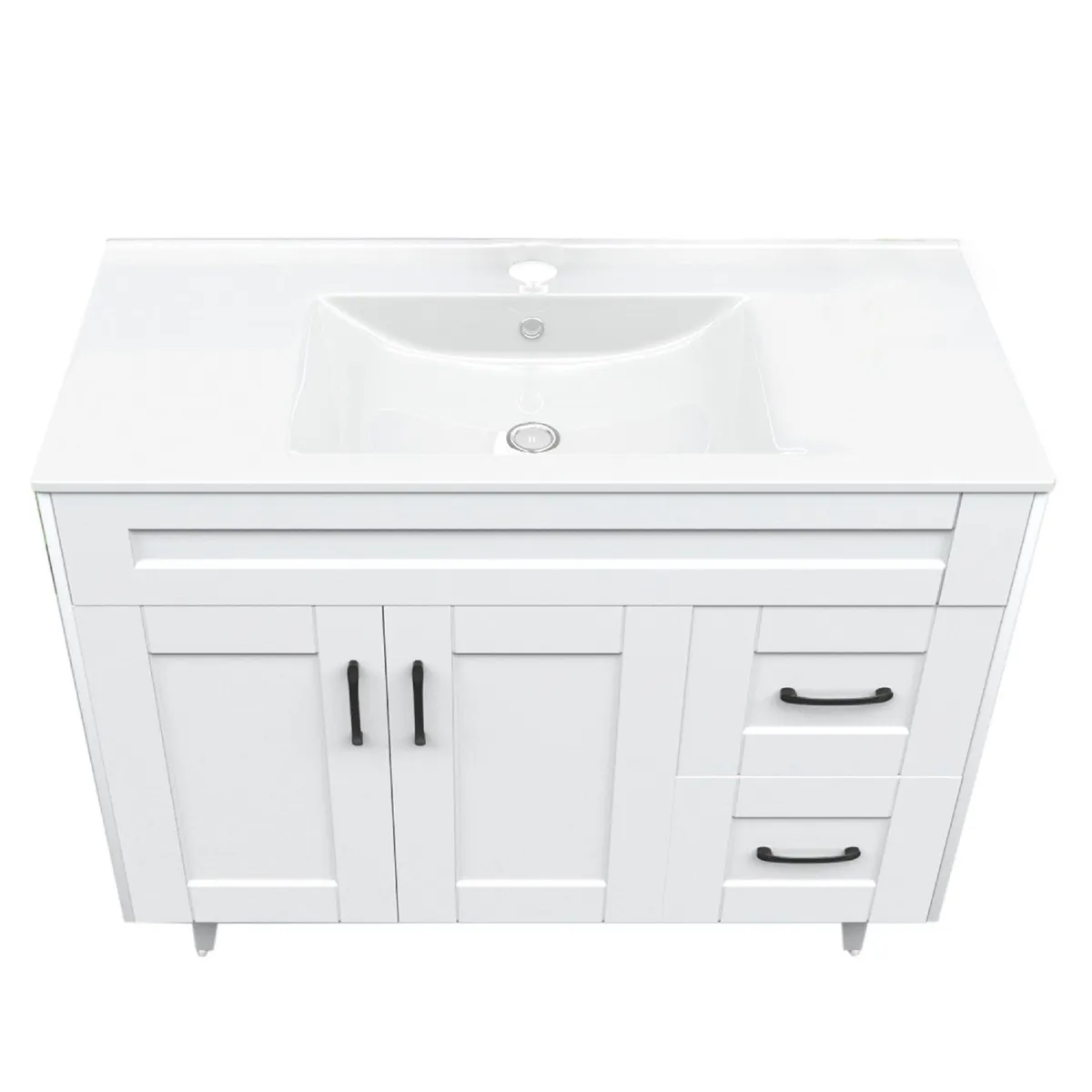 DOMSA - Kit Mueble Vanitorio Deluxe Domsa 100SK Blanco P 100x47x80cm