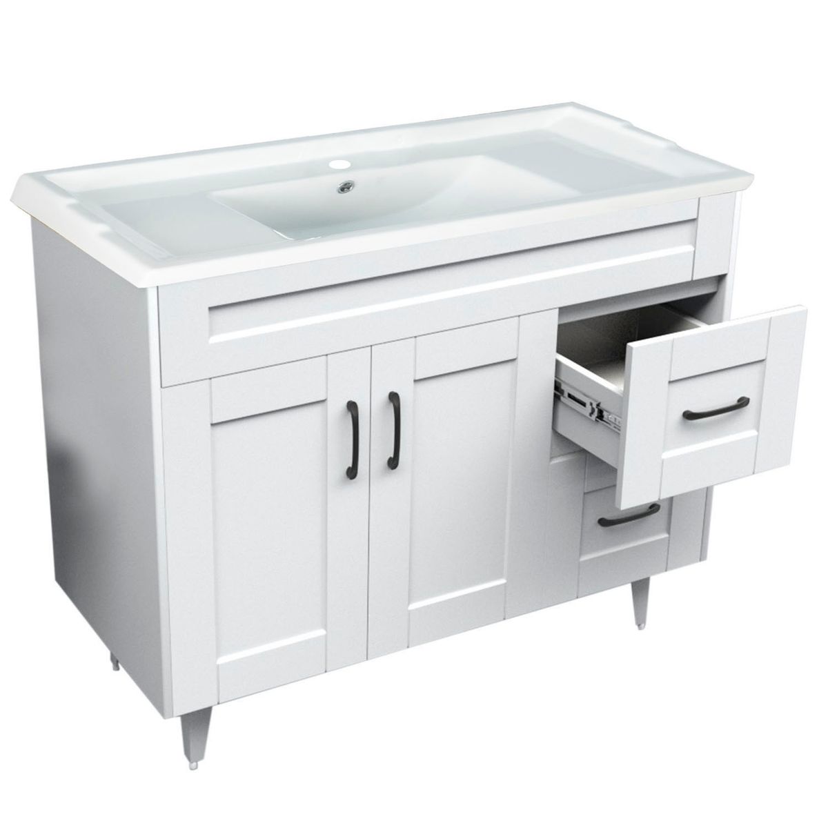 DOMSA - Kit Mueble Vanitorio Deluxe Domsa 100SK Blanco F 100x47x80cm…