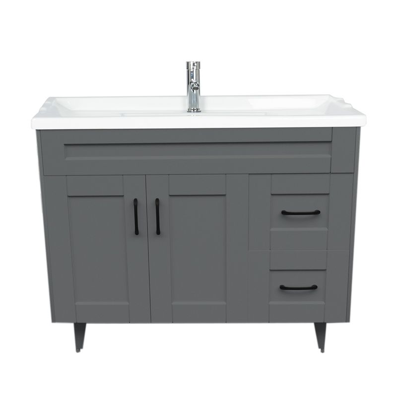 DOMSA - Kit Mueble Vanitorio Deluxe Domsa 100SK Gris F 100x47x80cm