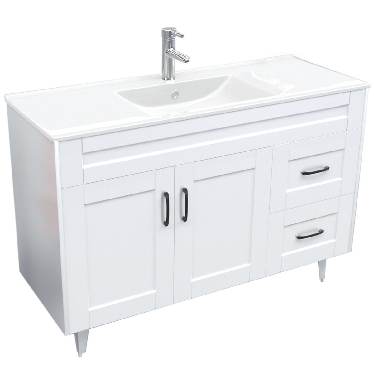 DOMSA - Kit Mueble Vanitorio Deluxe Domsa 120SK Blanco P 120x47x80cm…