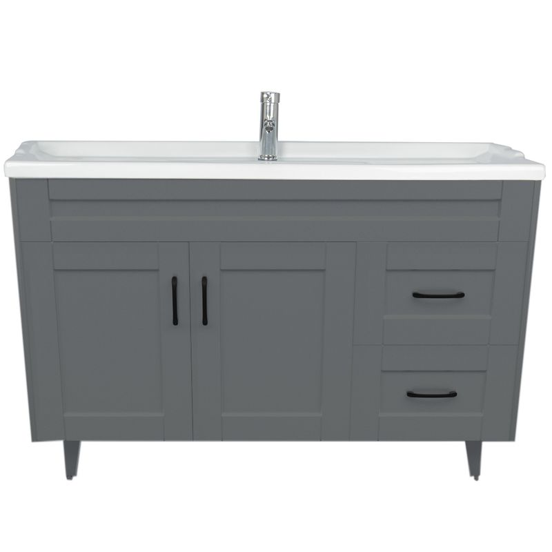 DOMSA - Kit Mueble Vanitorio Deluxe Domsa 120SK Gris F 120x47x80cm