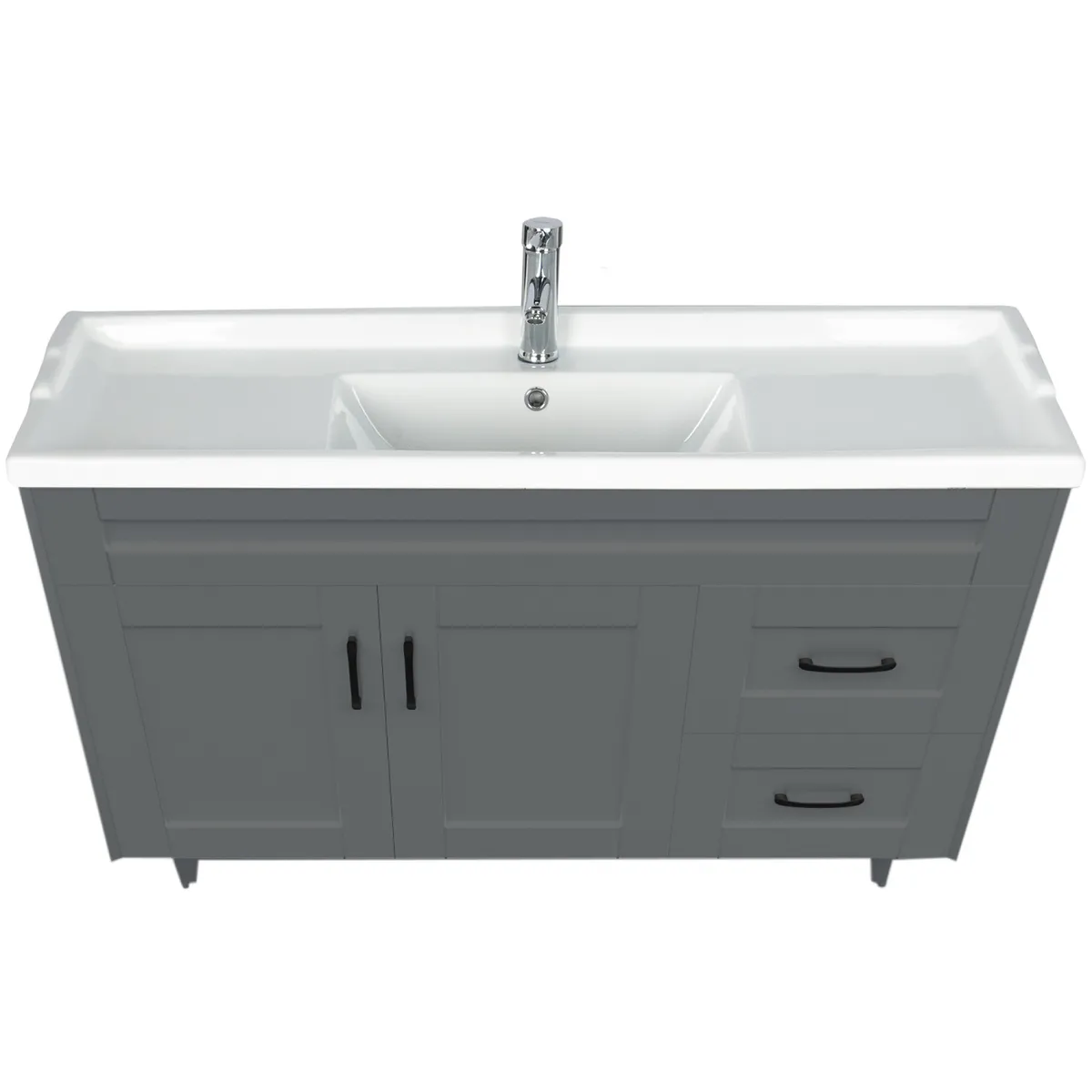 DOMSA - Kit Mueble Vanitorio Deluxe Domsa 120SK Gris F 120x47x80cm…