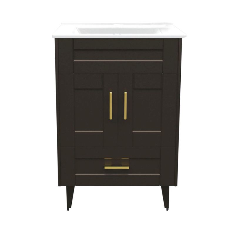 DOMSA - Kit Mueble Vanitorio Deluxe Domsa 50SK Café P 50x40x80cm