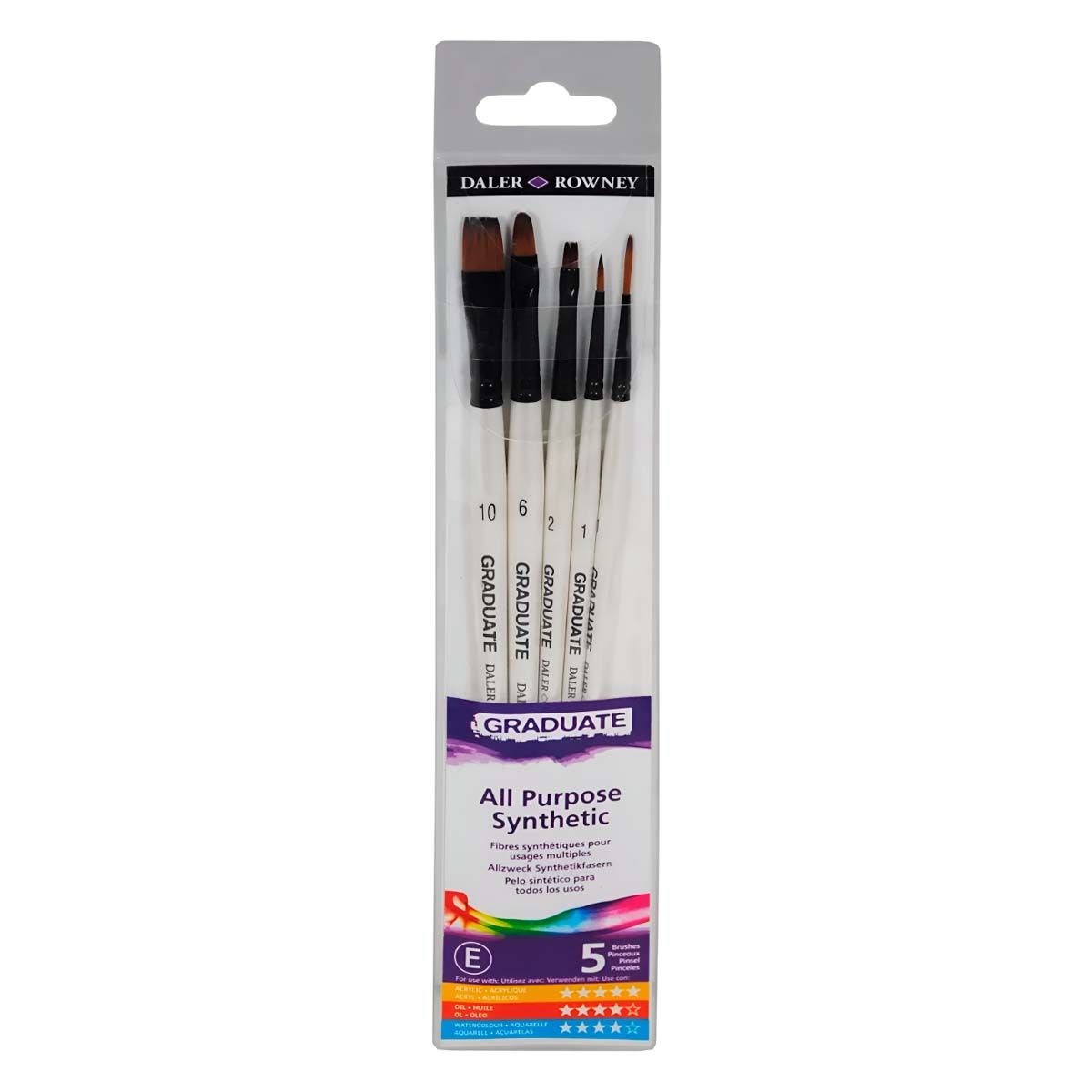 GENERICO - Pinceles Daler Rowney Clasicos (Set 5 Pinceles)