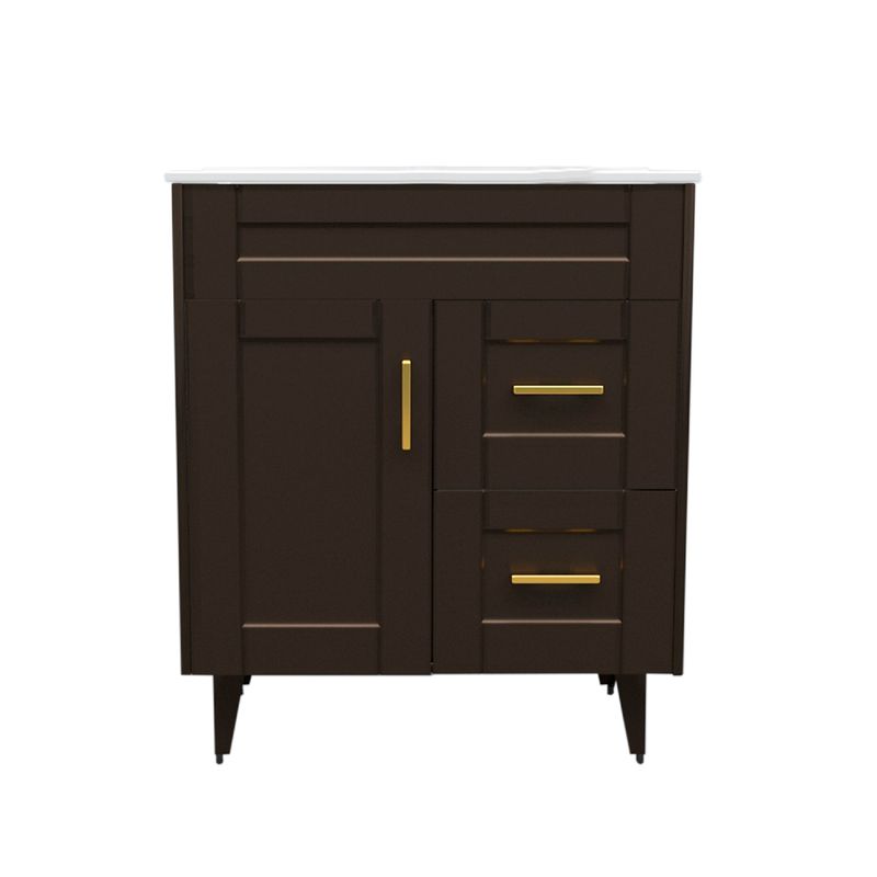DOMSA - Kit Mueble Vanitorio Deluxe Domsa 70SK Café P 70x47x80cm