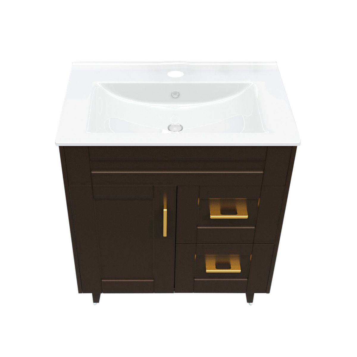 DOMSA - Kit Mueble Vanitorio Deluxe Domsa 70SK CafE P 70x47x80cm