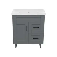 DOMSA - Kit Mueble Vanitorio Deluxe 70SK Gris F 70x47x80cm