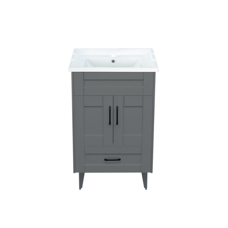 DOMSA - Kit Mueble Vanitorio Deluxe Domsa 50SK Gris F 50x40x80cm