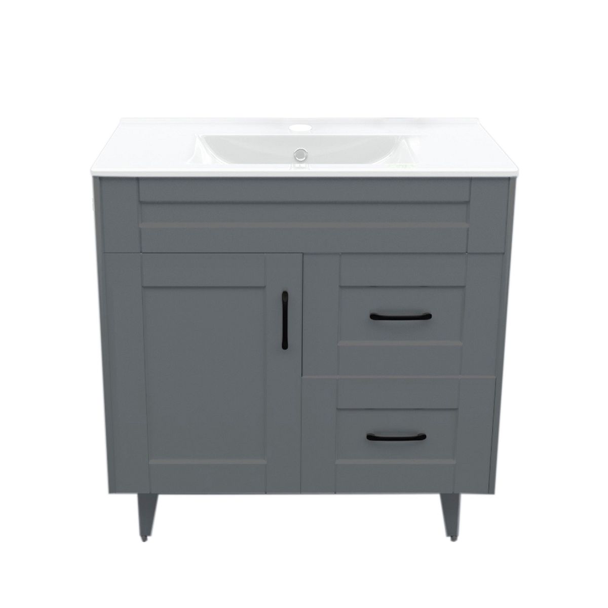 DOMSA - Kit Mueble Vanitorio Deluxe Domsa 80SK Gris P 80x47x80cm