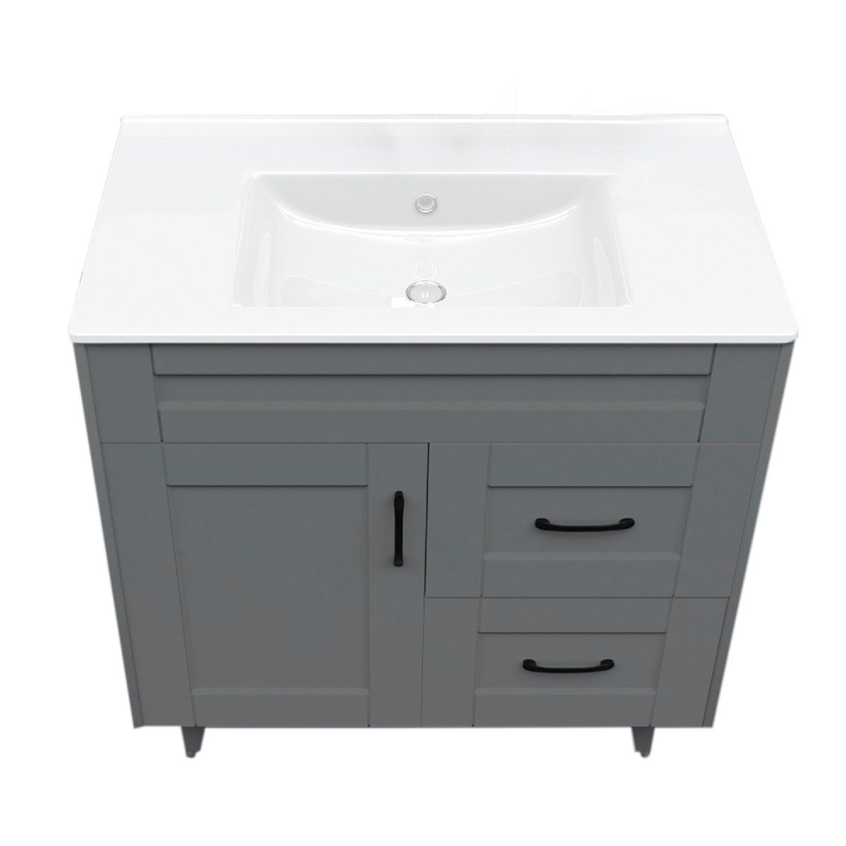 DOMSA - Kit Mueble Vanitorio Deluxe Domsa 80SK Gris P 80x47x80cm