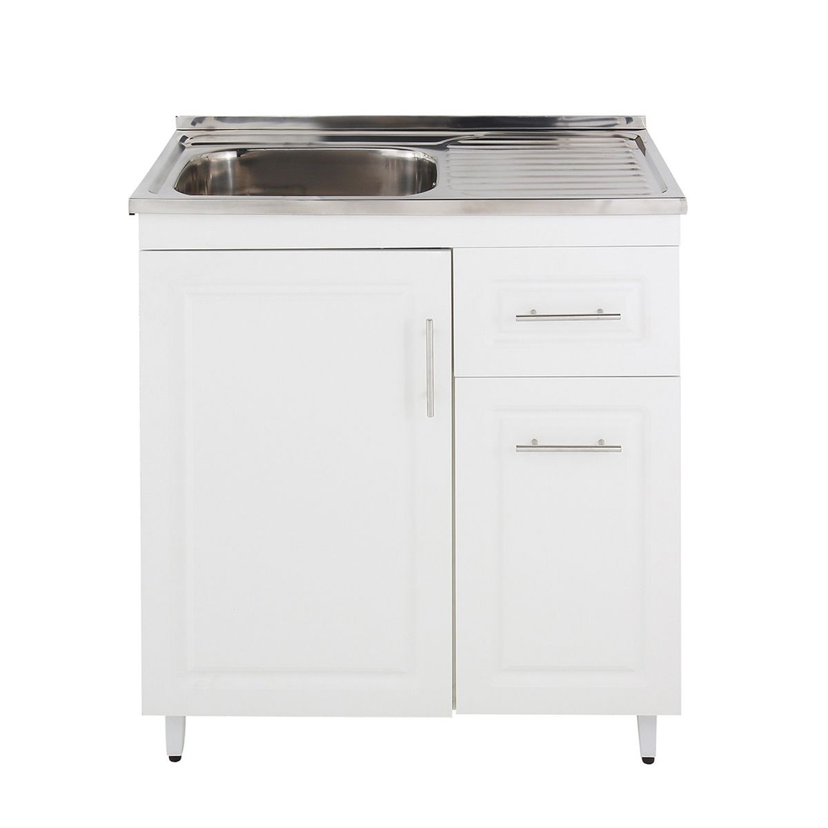 DOMSA - Kit Mueble Lavaplatos Domsa Derecho PVC-PD-80 Blanco 80x50x90cm…