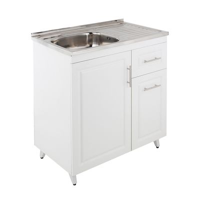 Imagen 2 del producto Kit Mueble Lavaplatos Derecho PVC-PD-80 Blanco 80x50x90cm…