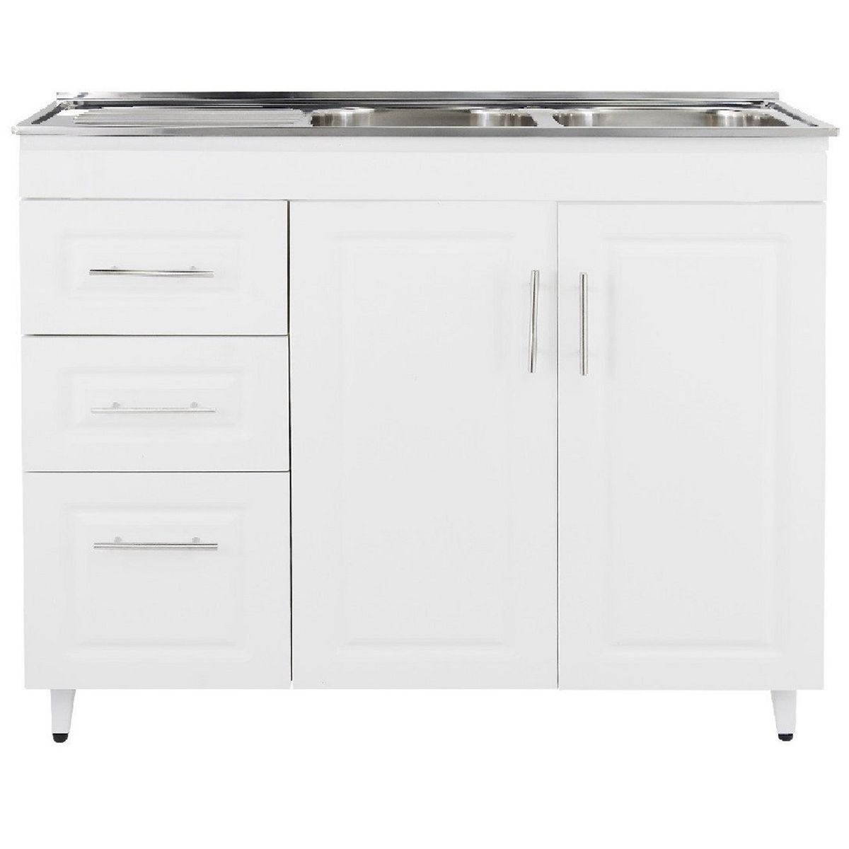 DOMSA - Kit Mueble Lavaplatos Domsa Izquierdo PVC-PI-120 Blanco 120x50x90cm…