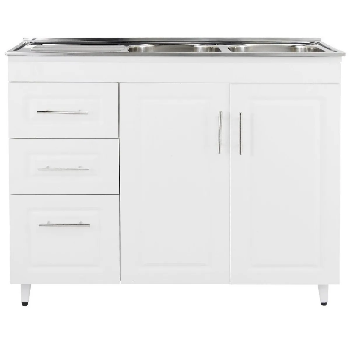 DOMSA - Kit Mueble Lavaplatos Domsa Izquierdo PVC-PI-120 Blanco 120x50x90cm…