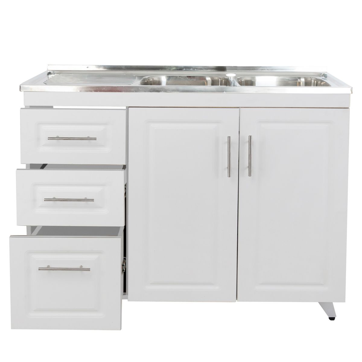 DOMSA - Kit Mueble Lavaplatos Domsa Izquierdo PVC-PI-120 Blanco 120x50x90cm…