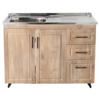 Kit Mueble Lavaplatos Derecho PVC100WD Nogal 100x50x90cm…