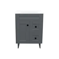 DOMSA - Kit Mueble Vanitorio Deluxe N60SK Gris P 60x47x80cm