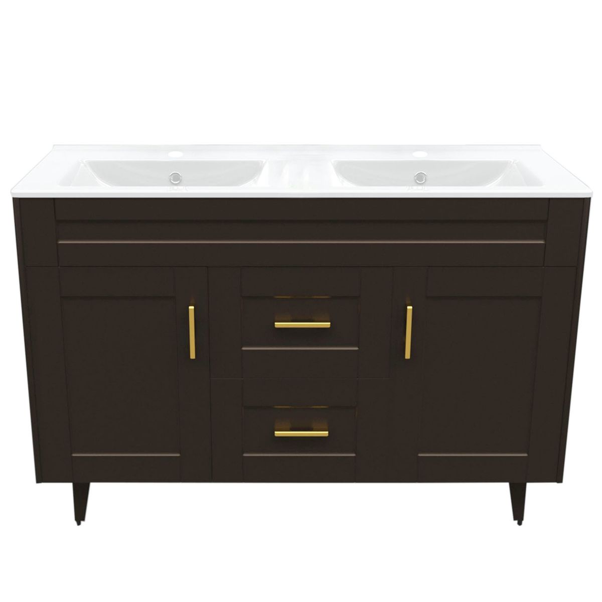 DOMSA - Kit Mueble Vanitorio Doble Deluxe Domsa 120SK CafE PD 120x47x80cm…