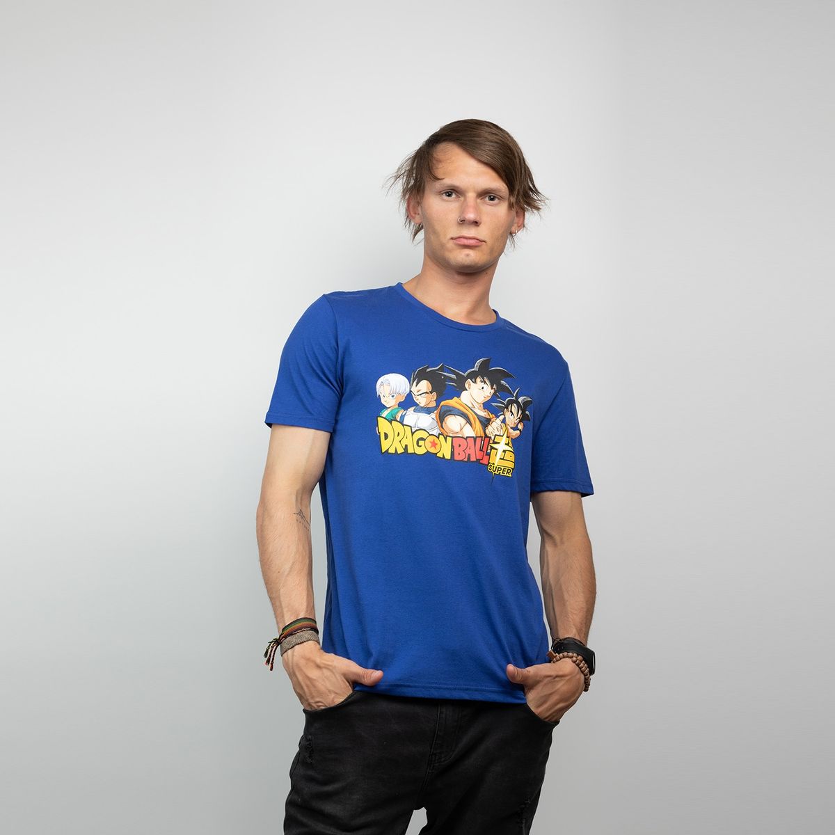 DRAGON BALL - Polera Hombre Hero Team Azul Dragon Ball