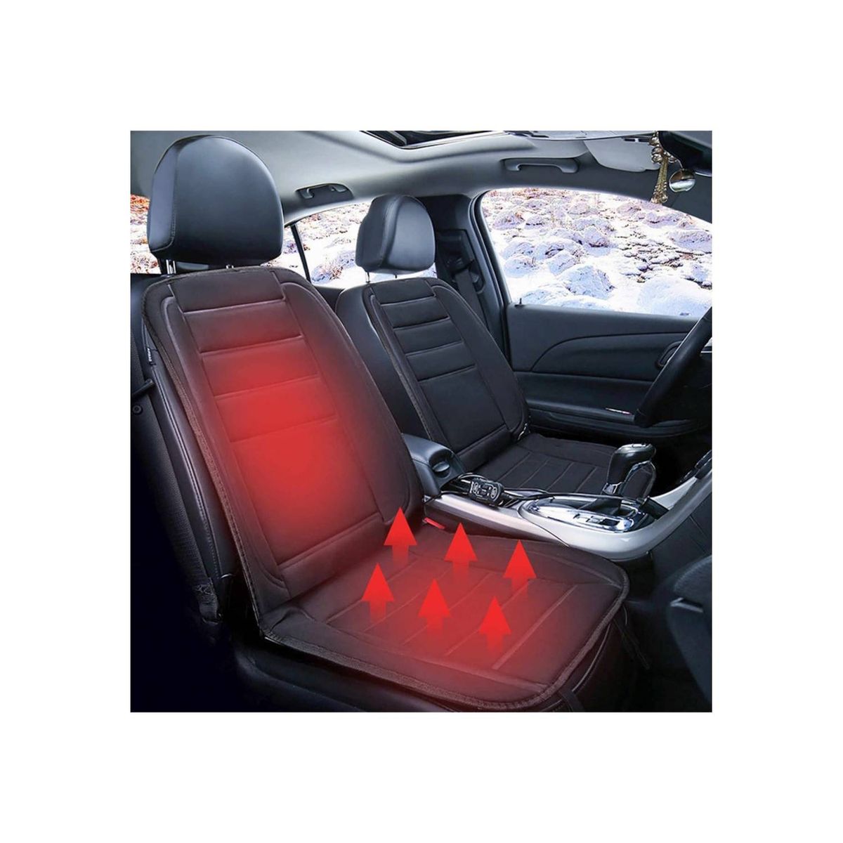 MOVI - Fundas Cubre Asiento Para Auto Calefactor 12v