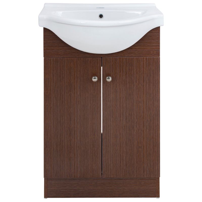 DOMSA - Kit Mueble  Vanitorio Domsa MB55Z Nogal Oscuro  56x43x89cm