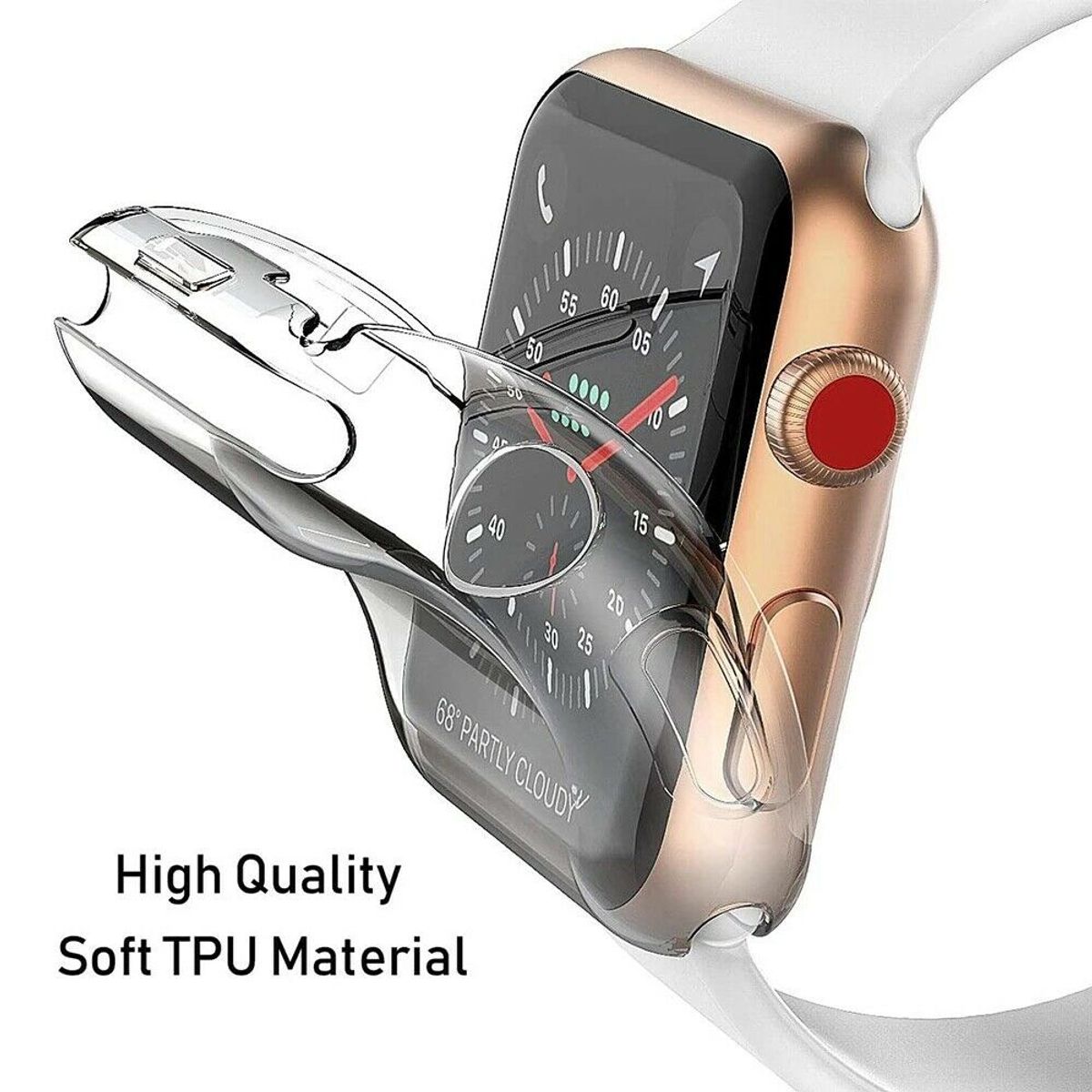 GENERICO - Protector Para Apple Watch 41mm Flexible Trasparente