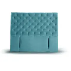 LATAM HOME - Respaldo Brescia Turquesa 2 Plazas Acolchado