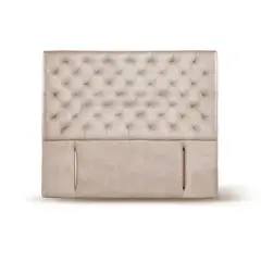 LATAM HOME - RESPALDO BRESCIA CUERO BEIGE 2 PZA