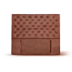 LATAM HOME - RESPALDO BRESCIA CUERO CAFÉ CLARO 2 PZA