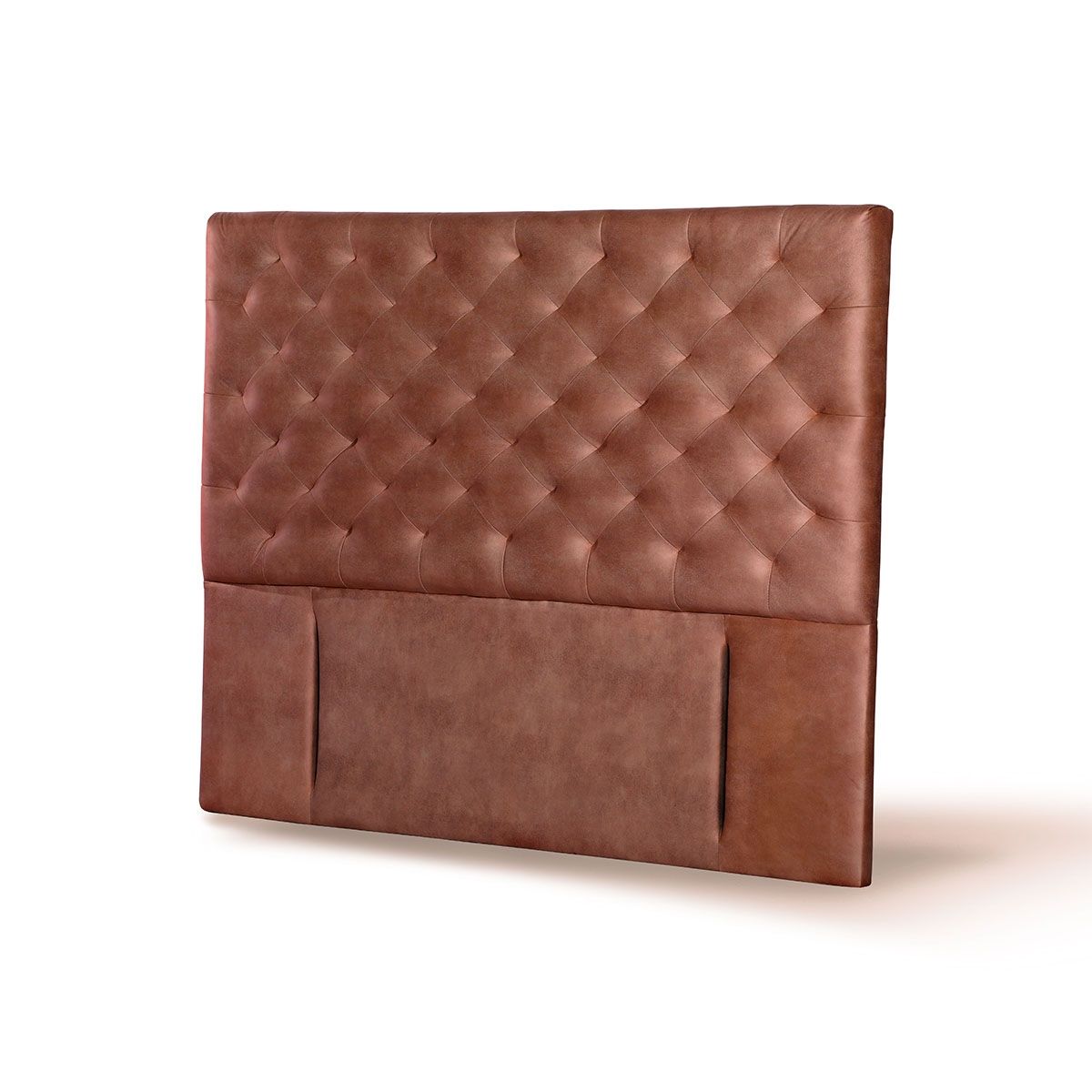 LATAM HOME - RESPALDO BRESCIA CUERO CAFÉ CLARO 2 PZA