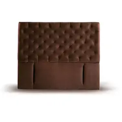 LATAM HOME - RESPALDO BRESCIA TELA CHOCOLATE KING