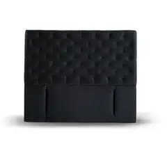 LATAM HOME - Respaldo Brescia Negro King Capitoné Tela Madera