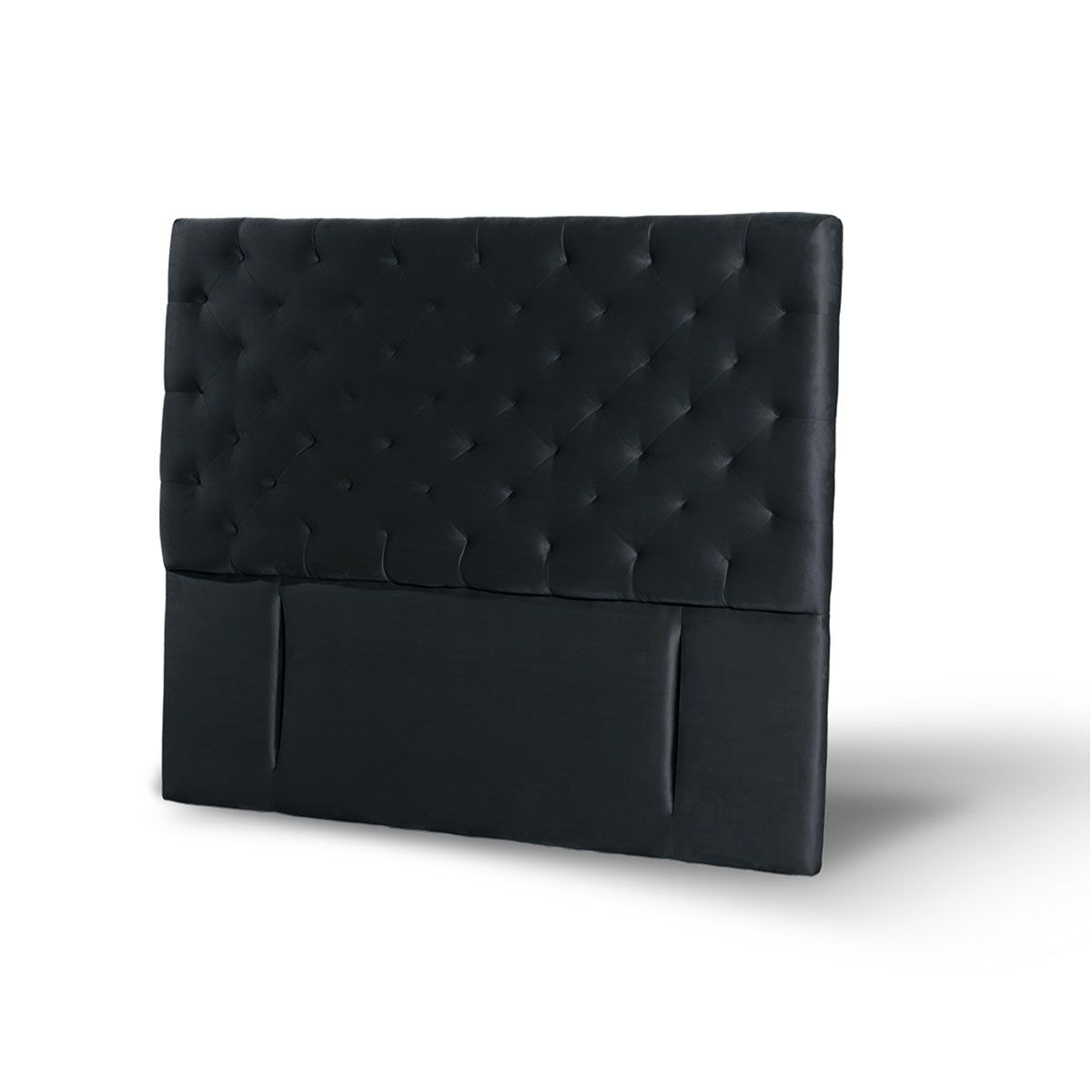 LATAM HOME - Respaldo Latam Home Brescia Negro King Capitoné Tela Madera