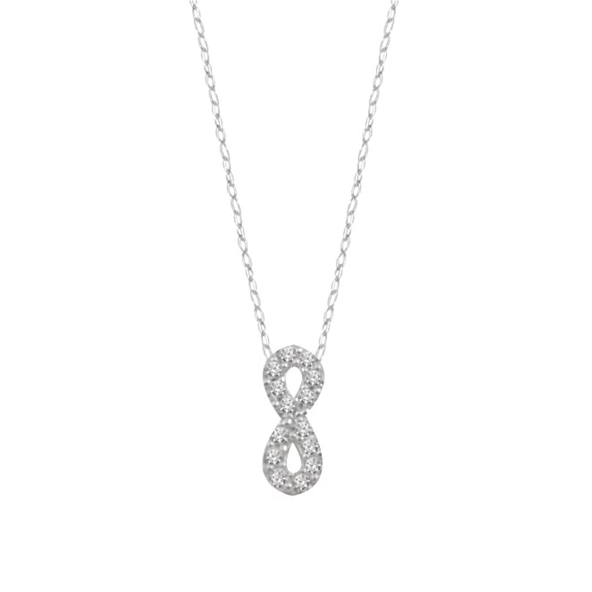 COGGIOLA - Collar Infinito Circón Mini Plata Fina 925