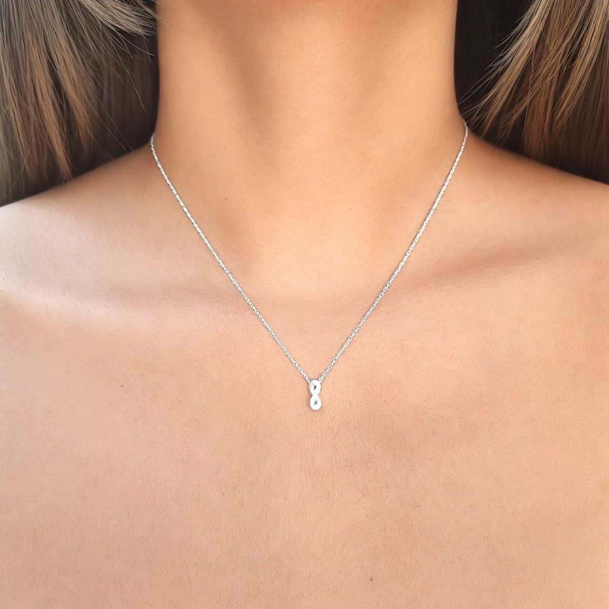 COGGIOLA - Collar Infinito Circón Mini Plata Fina 925