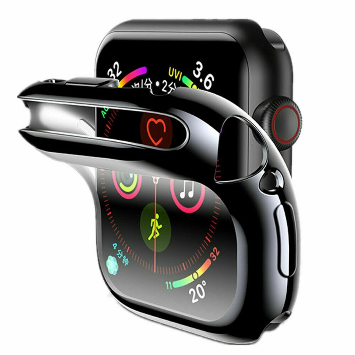 GENERICO - Protector Para Apple Watch 45mm Flexible Negro