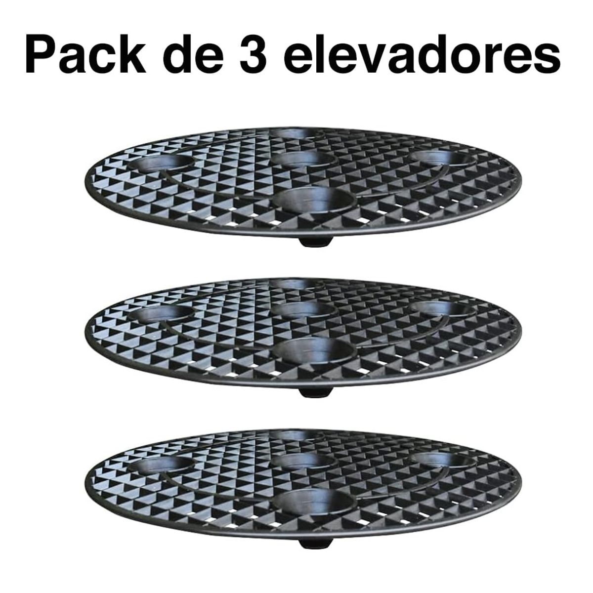 MIABU - Soporte planta macetero elevador hasta 60 KG Pack 3
