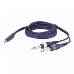 DAP AUDIO - CABLE AUDIO 3.5MM ST A 2 PLUG 6.3MM 3MTS