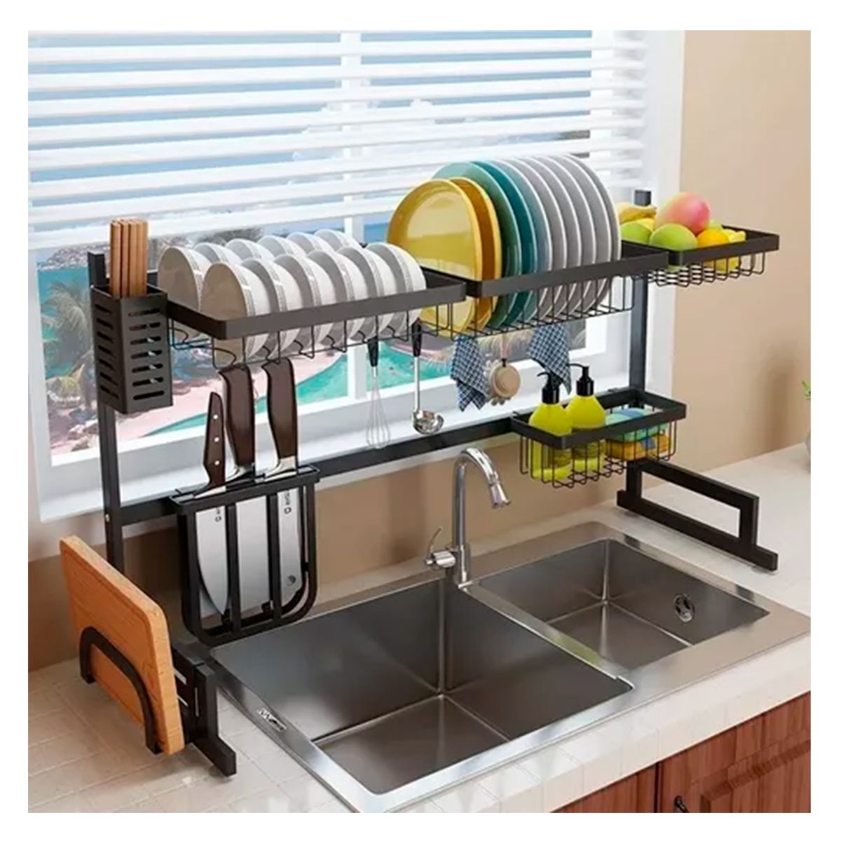 GENERICO - Rack Escurridor Organizador Secador De Platos 85cm XL