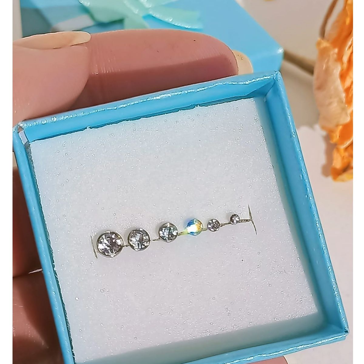 ELBAULDEJUMA - Set De 6 Piercing Pack Nostril Punto De Luz Tipo S Plateado