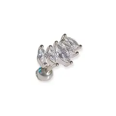 ELBAULDEJUMA - Aros Piercing Punto De Luz Helix Flat Zirconia Hipoalergenico