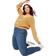 OLD NAVY - Jeans Super Skinny Rockstar Tiro Alto Azul
