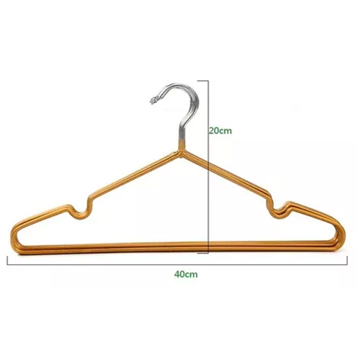 GENERICO - Set 10 Ganchos De Ropa Antideslizante Verde Agua