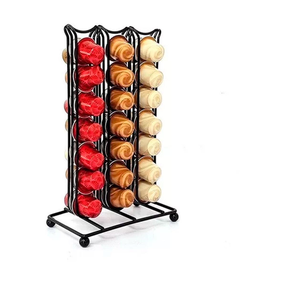 GENERICO - Porta Cápsulas De Metal Con 42 Espacios Negro