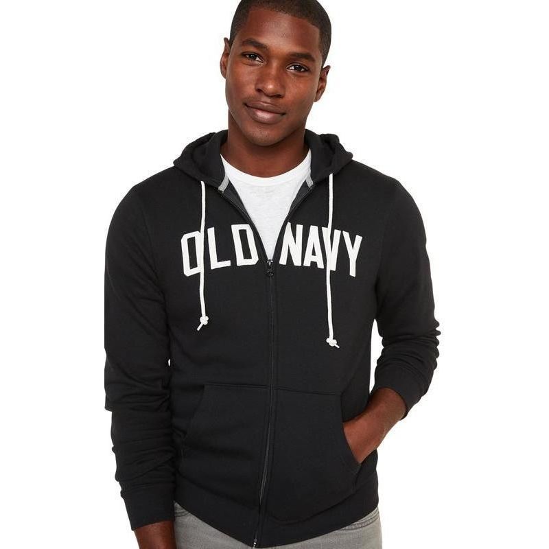 OLD NAVY - Polerón Logo Con Cierre y Capucha Negro OLD NAVY