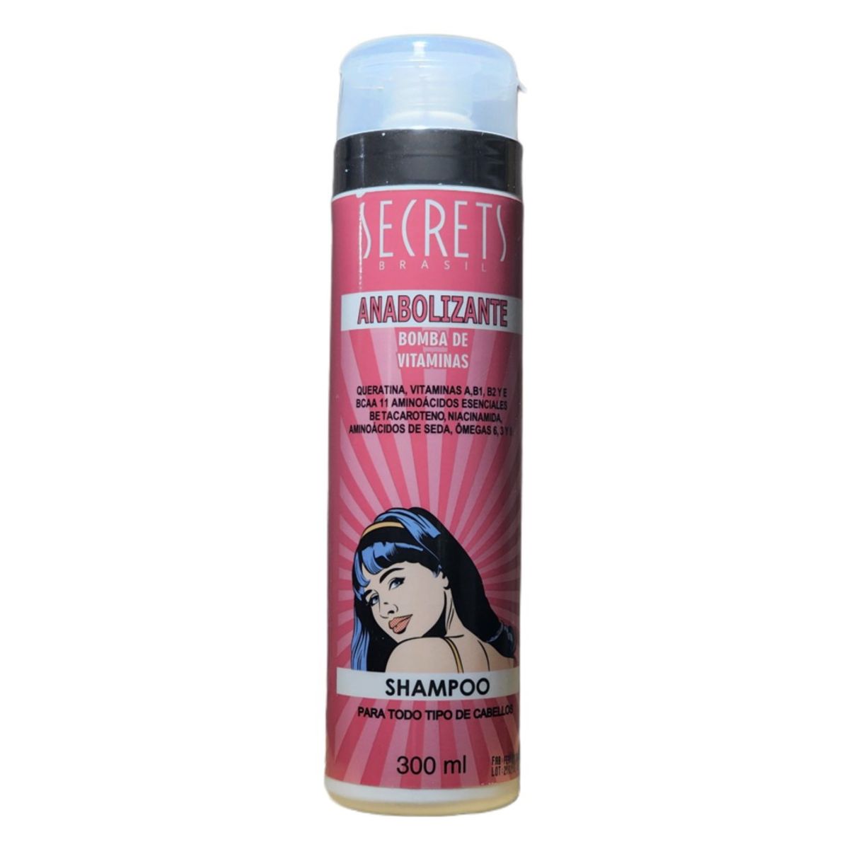 SECRETS BRASIL - Shampoo Anabolizante Bomba de Vitaminas Secrets Brasil 300ml