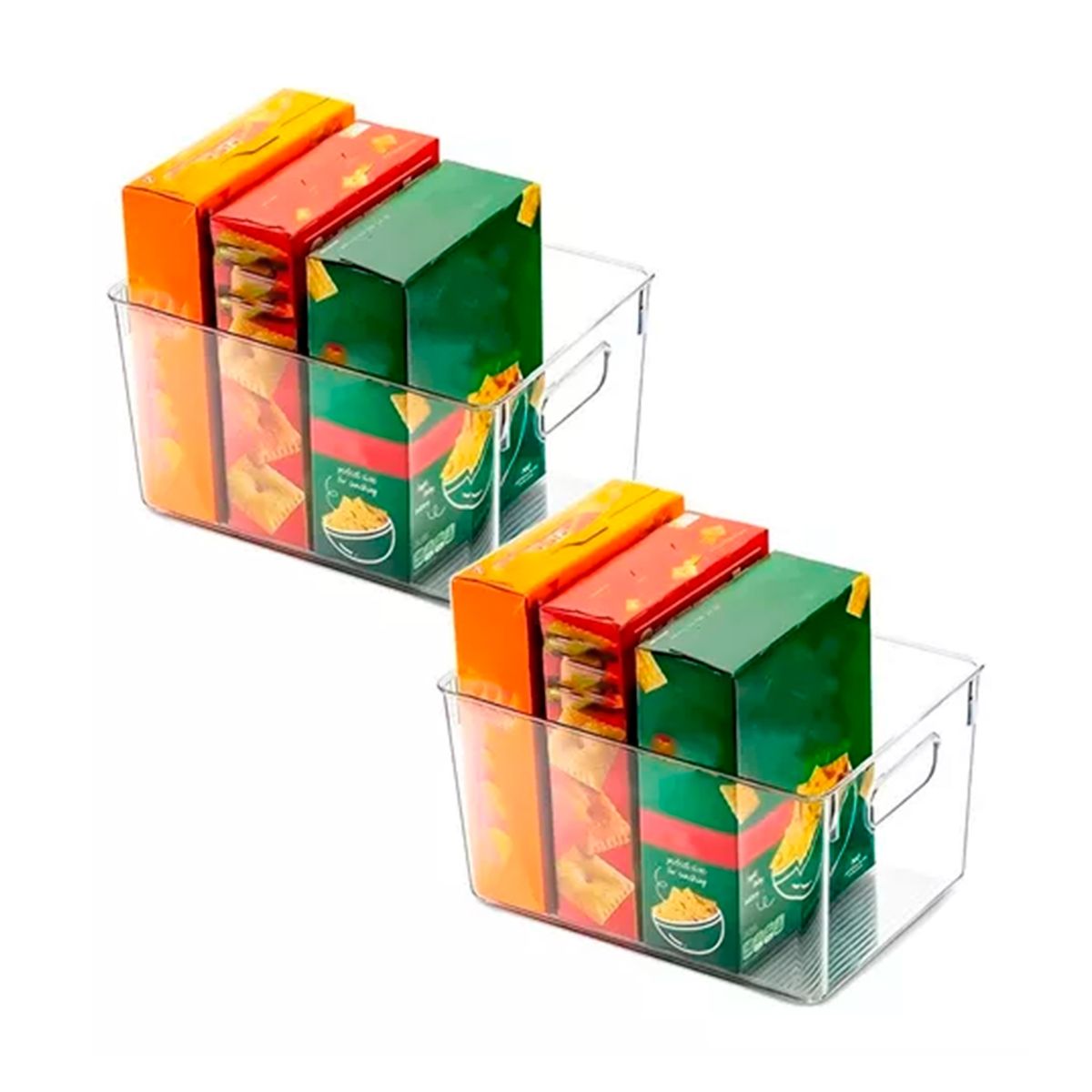 GENERICO - Set 2 Organizador De Refrigerador Contenedor Transparente