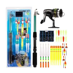 GENERICO - Set De Pesca Con Accesorios Cebos Anzuelos Y Caña Carrete