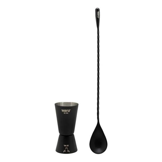 SET DE MEDIDOR + CUCHARA COCTEL WAYU